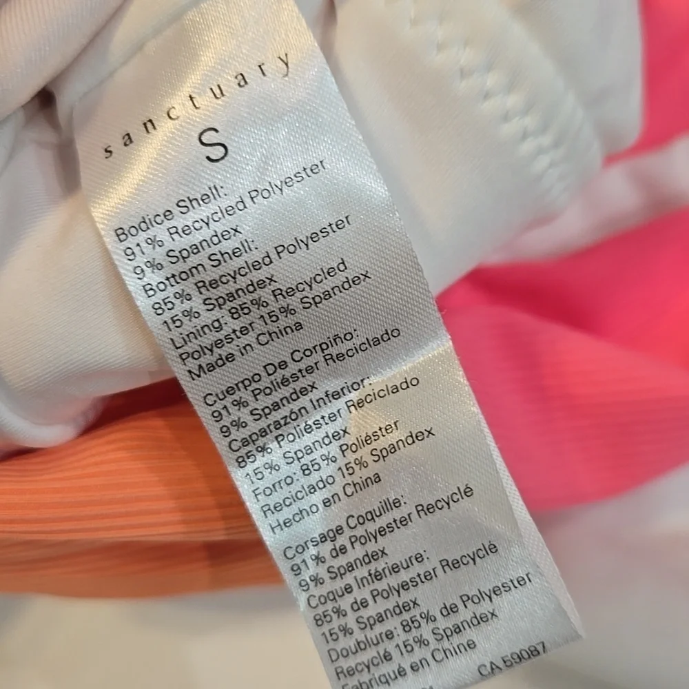 NWT Sanctuary Women Colorful One-Piece Swimsuit Sz S